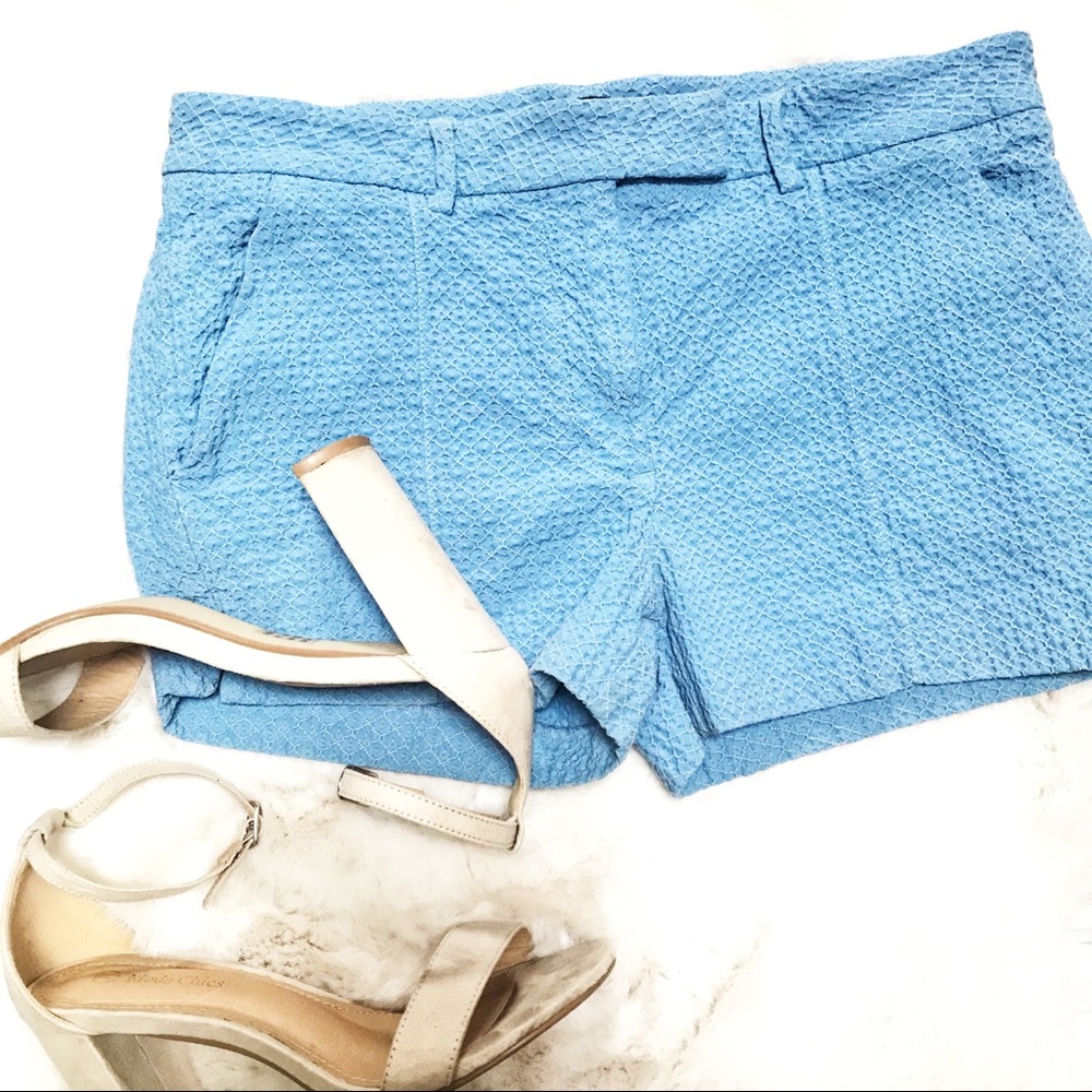 Oxford Blue Tailored Shorts